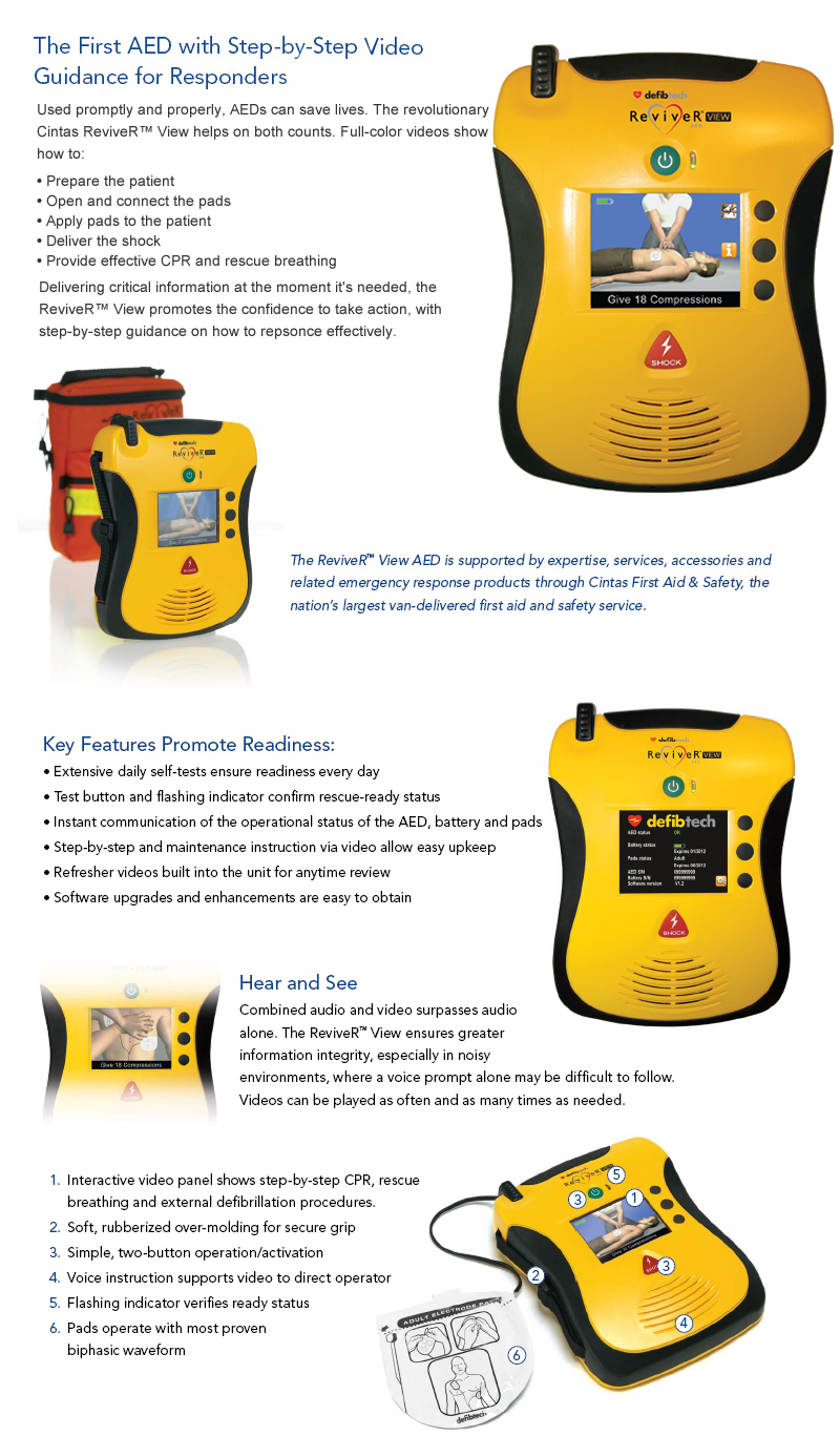 ReviveR View AED AED Machine Rental Service Cintas